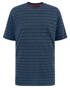 D555 Dingle 1 High Low Jacquard T-Shirt Navy